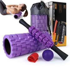 5 in 1 Foam Roller Set for Deep Tissue Muscle Massage, High Density Trigger P...