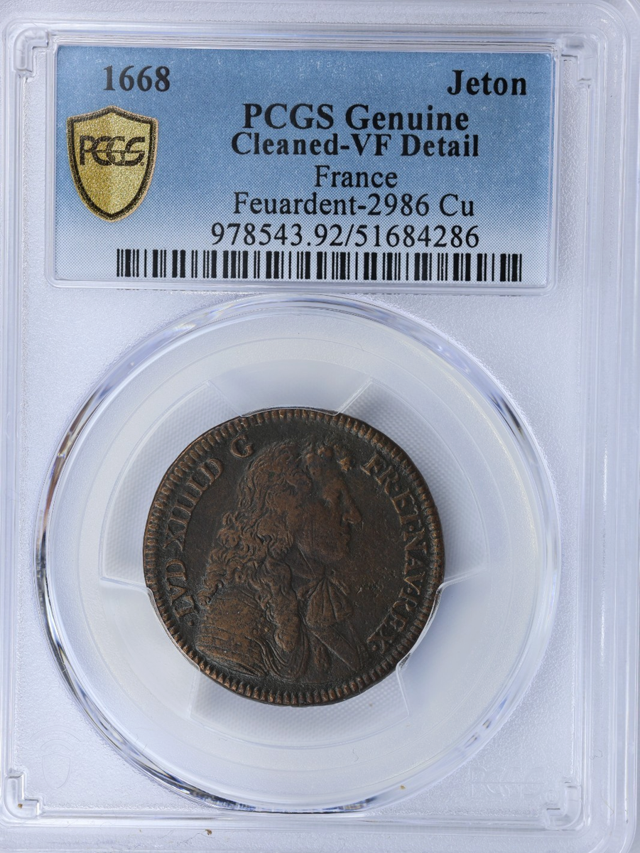 1668 France Jeton Feuardent-2986 Cu Copper BN PCGS VF Details | eBay