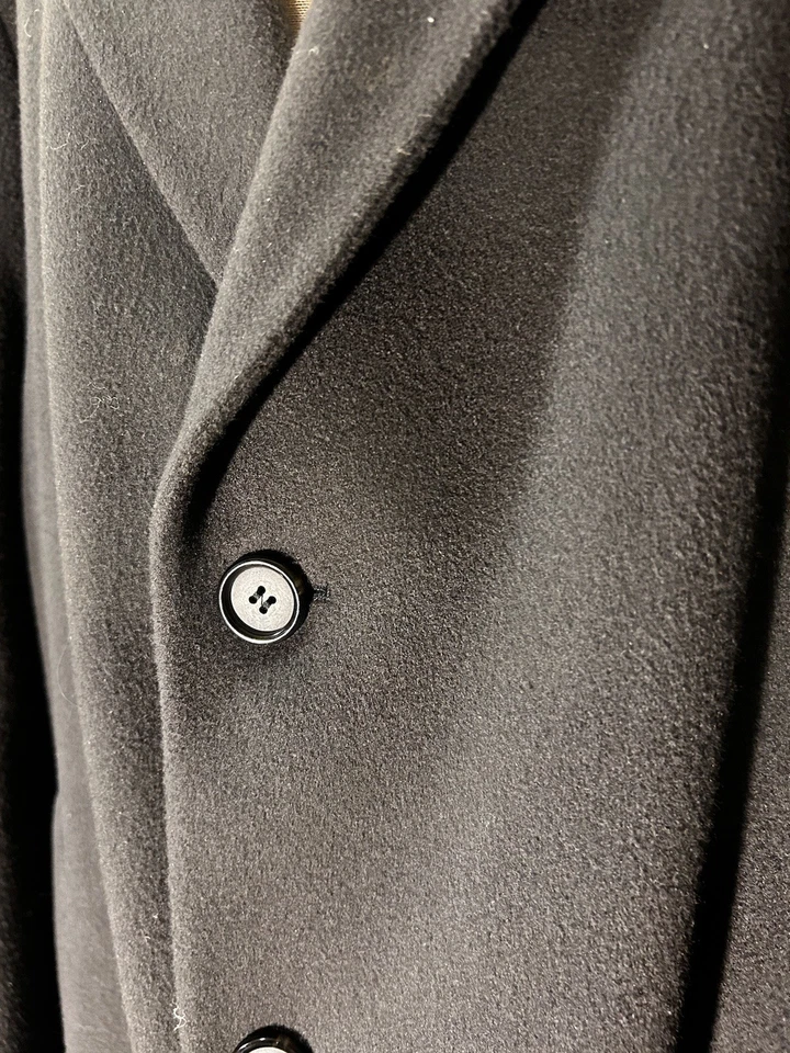 Abrigo Loro Piana Para Hombres Italiano Lana de Cordero Verde Oliva Jacob Siegel Talla 46R Foto 2 de 4