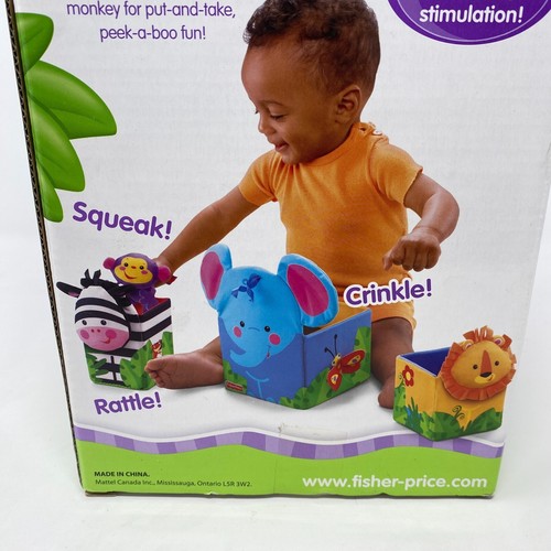 Fisher Price Soft Animal Nesting Play Rattle Stacking Rainforest 3 Months - Picture 6 of 8