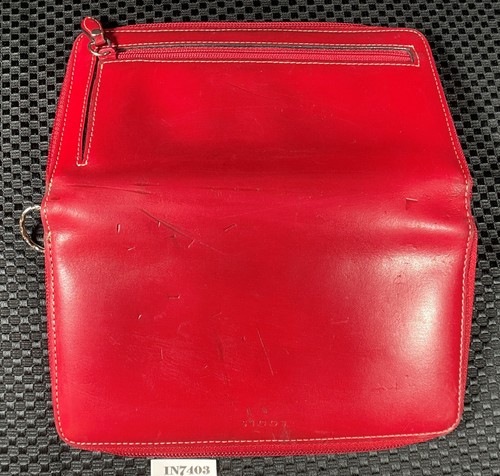 LODIS Los Angeles Red Leather Bifold Wallet IN7403 - Picture 5 of 6