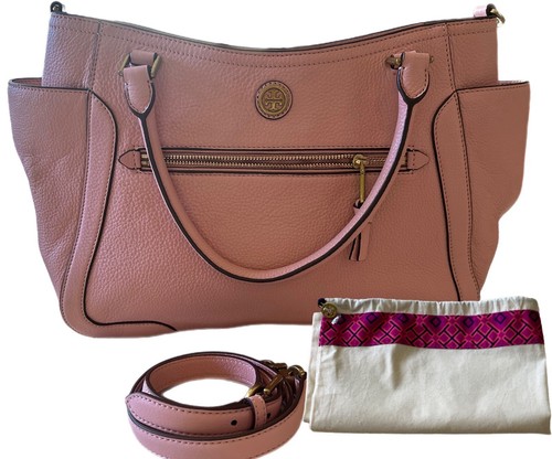 Tory Burch Frances Tasche Umhängetasche groß mit abnehmbarem Riemen Staubbeutel rosa