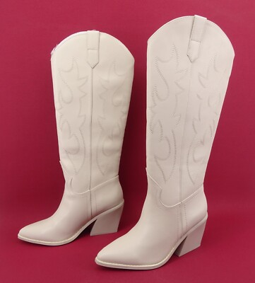 Madden Girl ARIZONA Cowboy-Biker Stiefel Boots Schuhe Damenstiefel Weiß Gr. 39