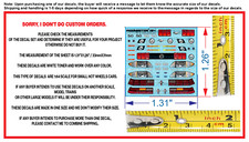 White Toner 1/64 Water Slide Decal Set Ford Mustang GT Lights For Hot Wheels
