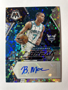2022-23 Panini Mosaic NBA Fast Break AUTO Bryce McGowens Hornets RC Card
