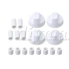 4Pieces Plastic White Generic Design Stove/Oven Control Replacement Knob