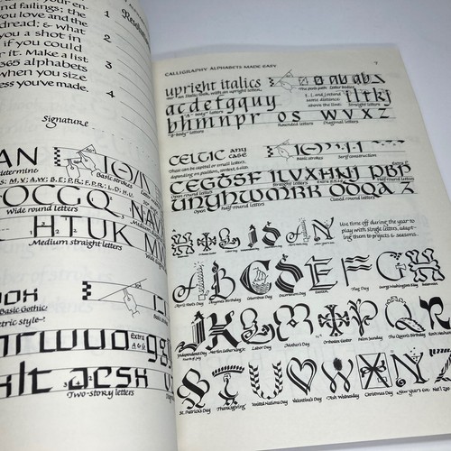 SEE INSIDE! Calligraphy Alphabets Made Easy - Shepherd, 048228512578, paperback - Picture 9 of 11