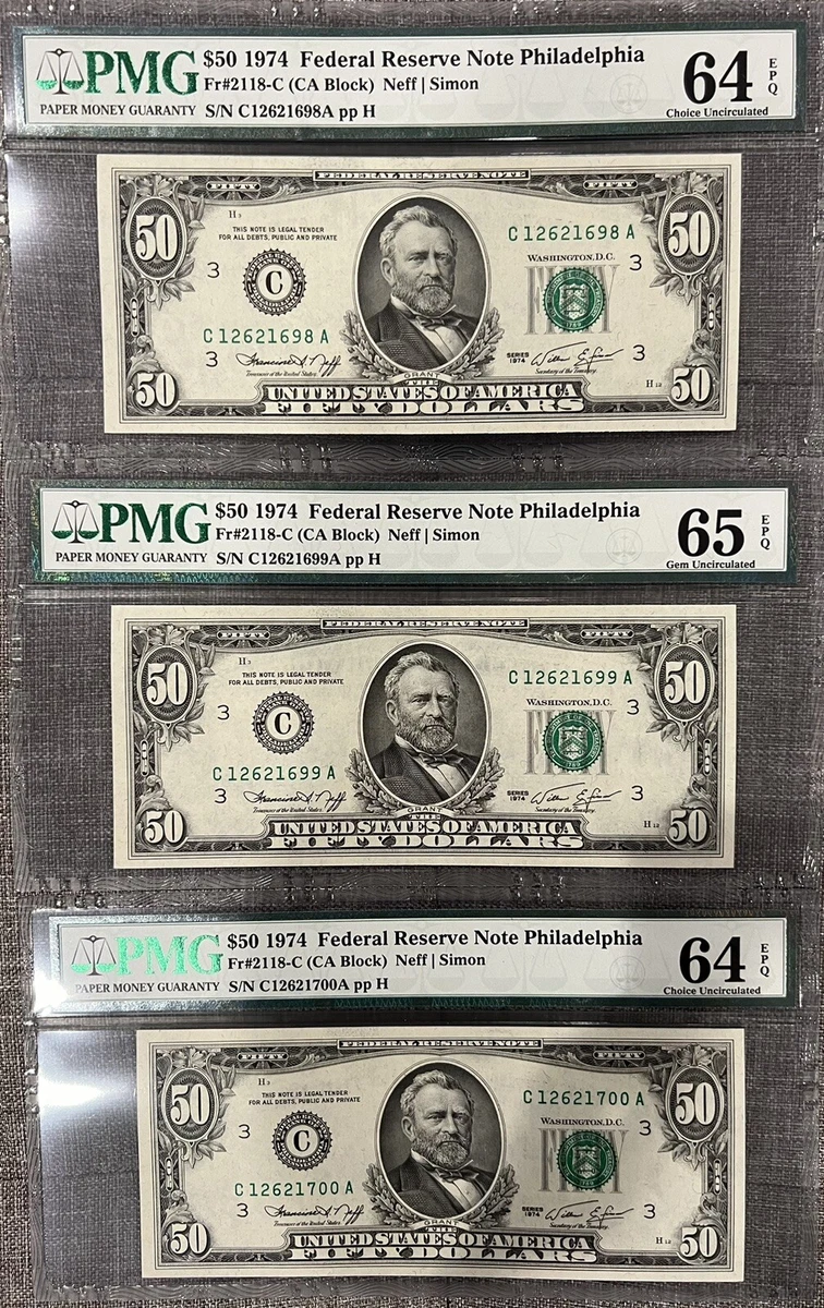 $50 1974 US Small Size Paper Money Notes for sale | eBay