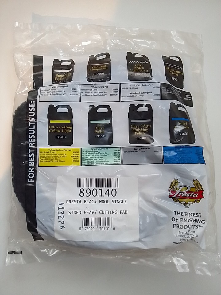 PRESTA 890140 Black Wool Heavy Cut Cutting Pad Single Sided | eBay UK