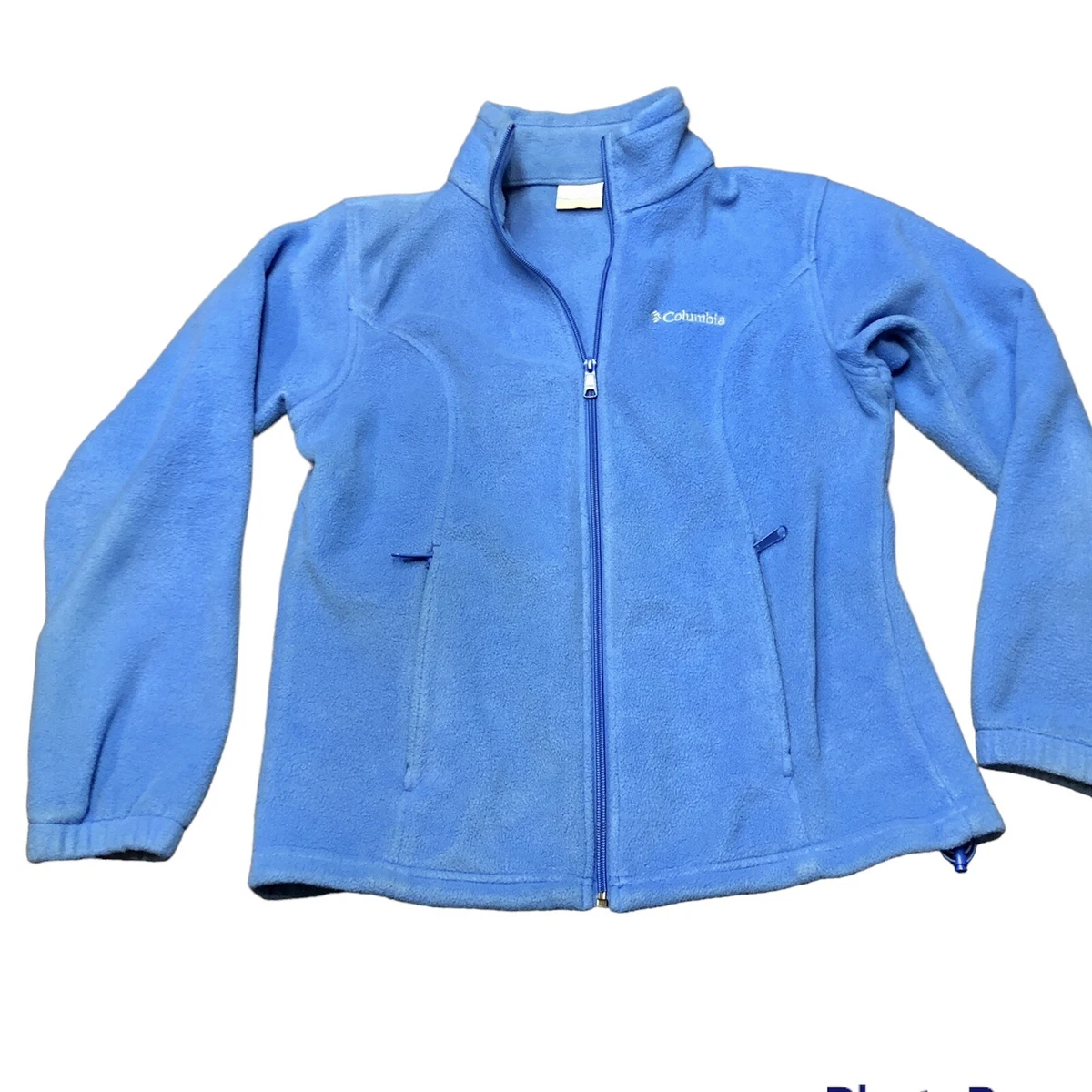 Columbia Womens Sz M Blue Mount Cannon Fleece Full Zip L S Jacket Gorpcore