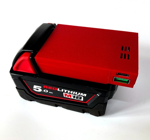 Cargador de batería Milwaukee USB C súper rápido teléfono portátil tableta alta potencia 65w - Imagen 3 de 9