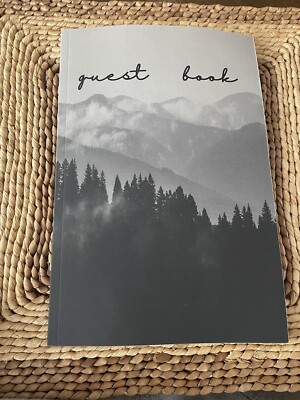 Mountain Cabin In The Woods Vacation Rental Guest Book, Visitor Log Book