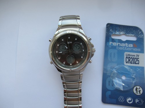 Orologio TCM Analogico Digitale Cronografo Sveglia Calendario Full St Acciaio Watch Nuovo Batt - Foto 6 di 24