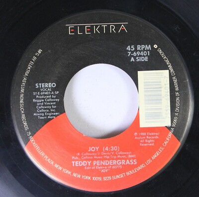 Soul 45 Teddy Pendergrass - Joy / Let Me Be Closer On Elektra