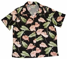 Paradise Found Women's Anthurium Garden Aloha Shirt