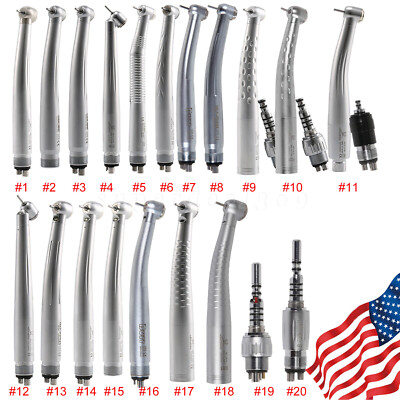 Dental High Speed/Fiber Optic/E-generator LED Handpiece Turbine 2/4/6Hole Dr