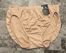NWT JOCKEY XL SIZE 8 BEIGE NUDE SEAMFREE COMFIES MICROFIBER FRENCH CUT PANTIES