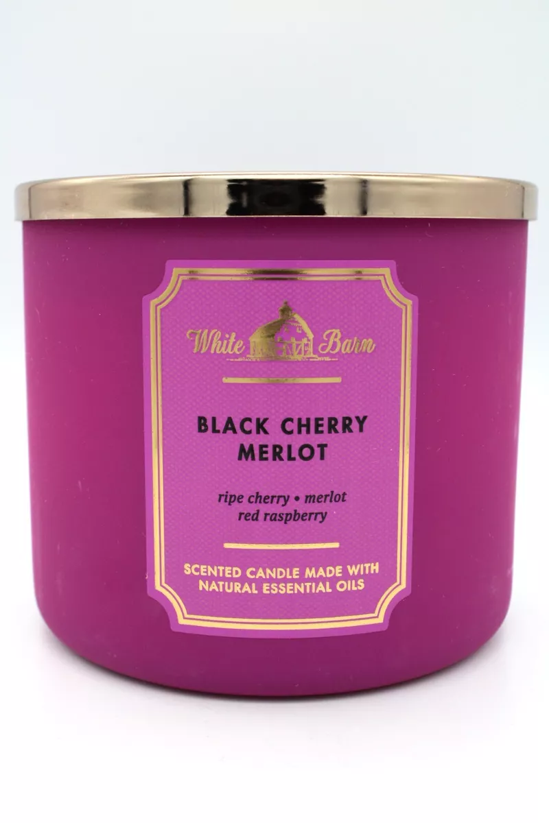 Bath and Body Works BLACK CHERRY MERLOT 3 Wick Candle 14.5 oz