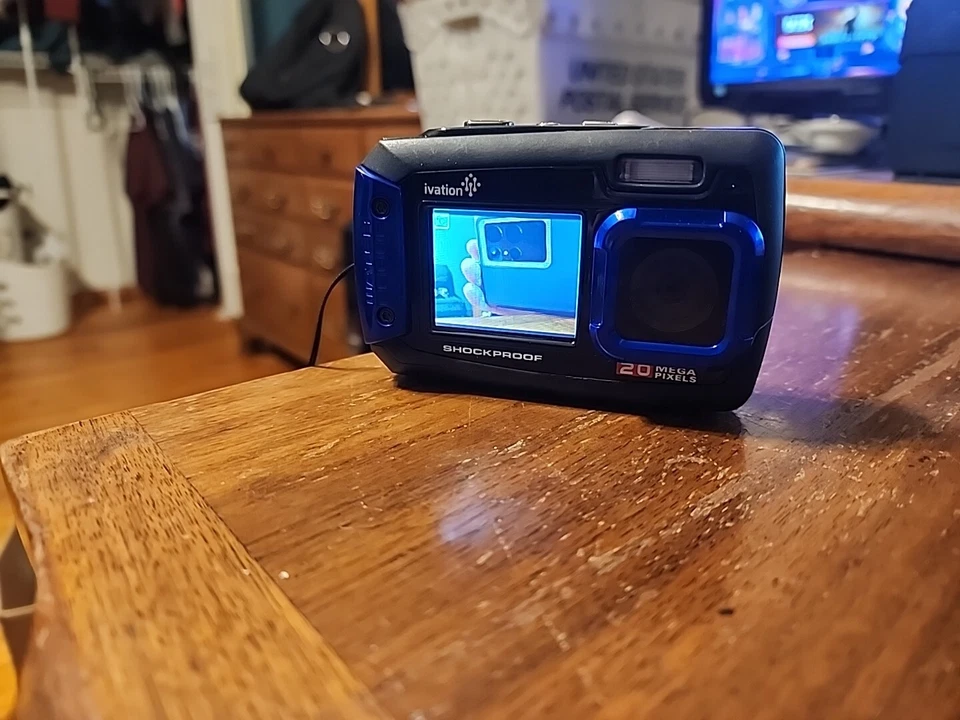 Cámara digital Ivation IV-WPDC20BL 20,0 MP - azul - IMPERMEABLE - PROBADO FUNCIONA Foto 3 de 4