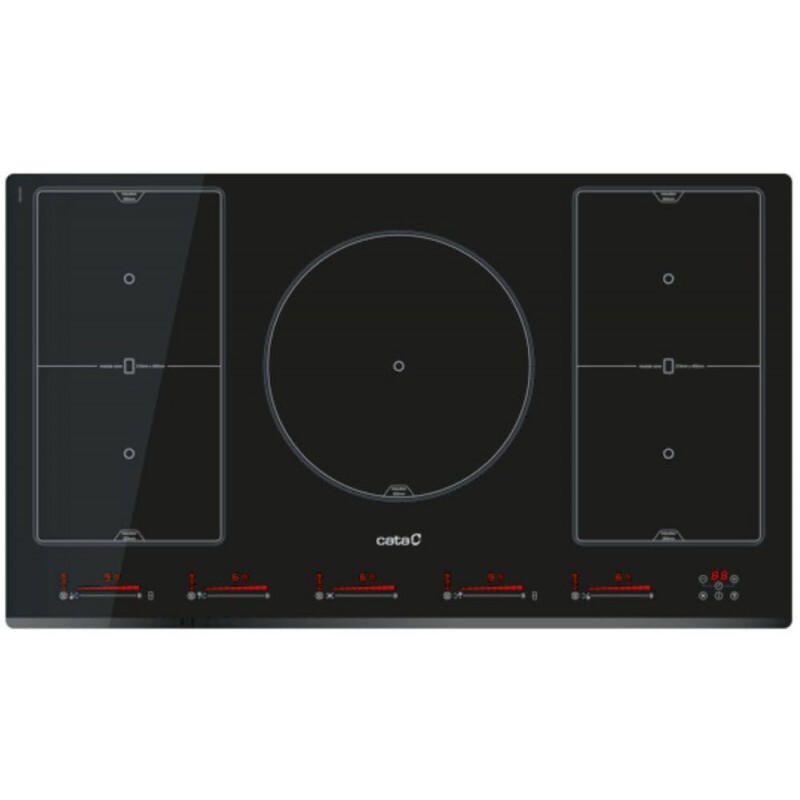 Placa Inducción CATA INSB 9012 BK 5 zonas Flex