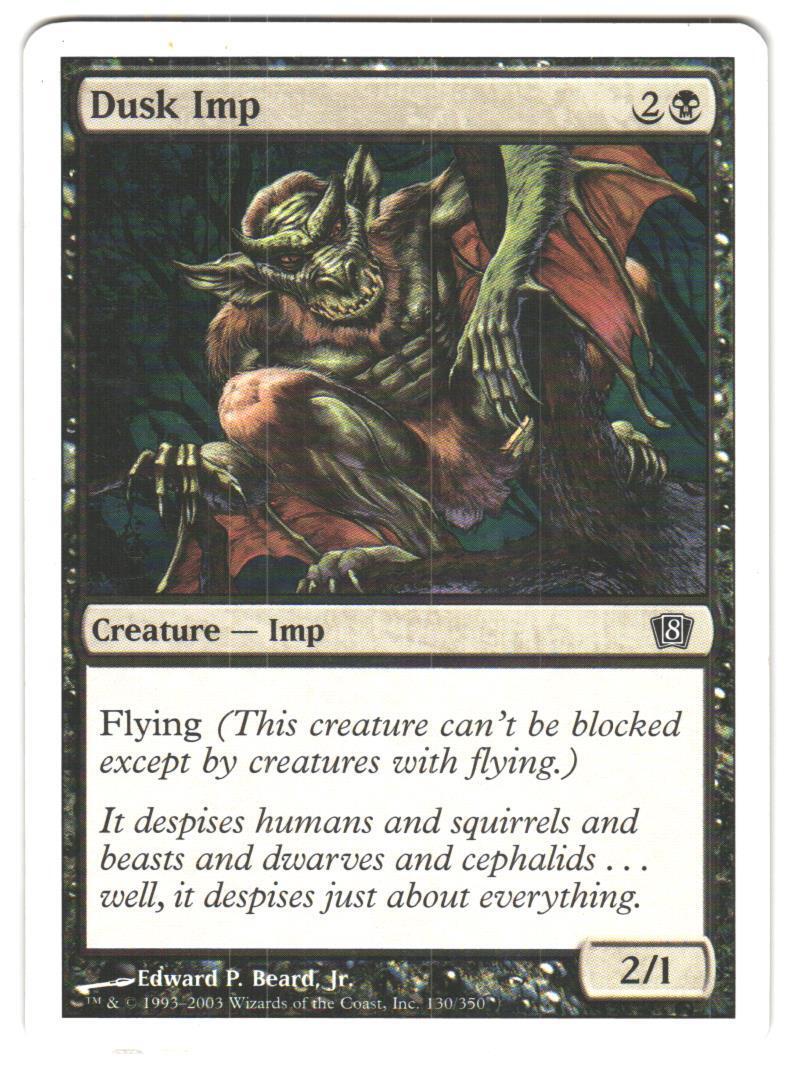 Magic_the_gathering 8th Edition Dusk Imp #130 2003,MTG,LP Common