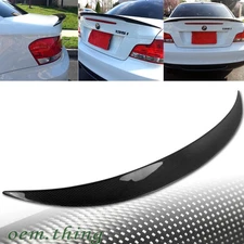 LA 2013 Fit FOR BMW E82 Coupe 1-Ser P Type Rear Trunk Spoiler Wing Real Carbon