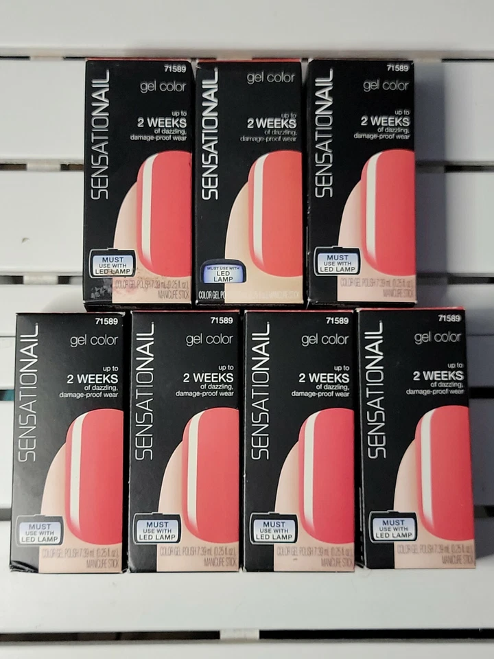 NUEVO 7 CAJAS - Esmalte de uñas en gel Sensail Color - Coral Puesta de sol #71589 Foto 2 de 4
