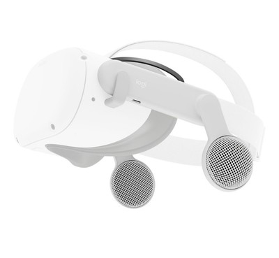 Logitech - Chorus VR Off-Ear Integrated Audio for Meta Quest 2 - White