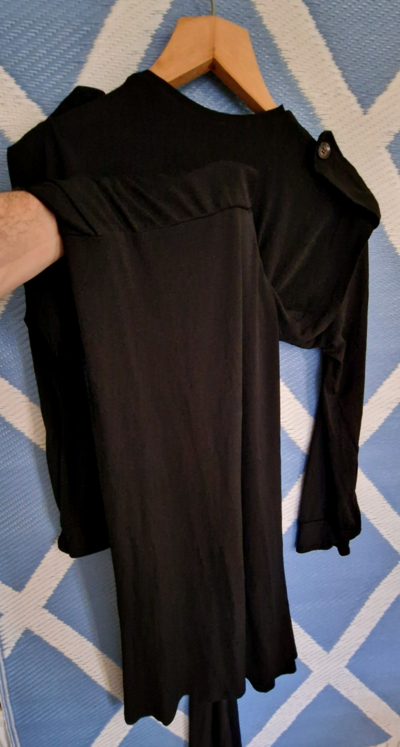 Zara ' SRPLS Limited Edition SRT DRSS/07 Drape Dress ' Black Slinky Tie RARE VGC image 4