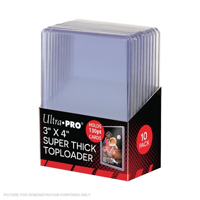 Ultra Pro 3'' x 4'' 130pt Thick Toploader Card Protectors - Packet of 10