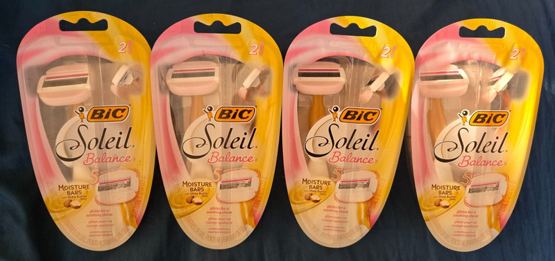 4 new packages Bic Soleil Balance Disposable Razors, 8 total, Free Shipping