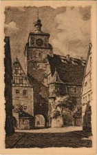 CPA AK Rothenburg- Rathaus u. St Georgsbrunnen GERMANY (1075629)