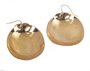 Authentic 18 kt Gold Plated Soup Spoon Earrings