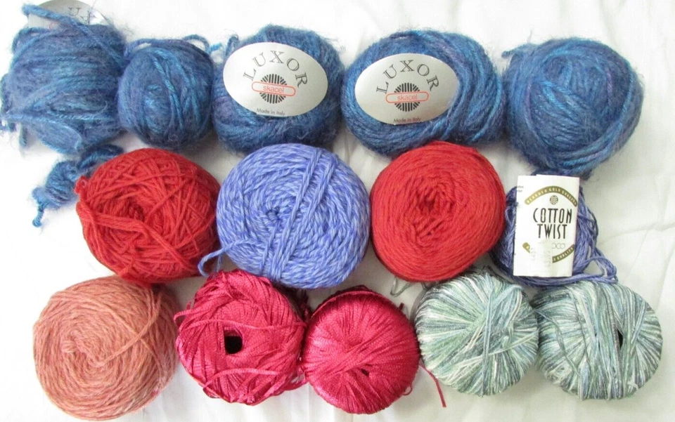 LOTE DE 14 QUILATES HILO ARTESANAL MULTICOLOR TWIST KATIA DE LUJO Y ALGODÓN NUEVO CON ETIQUETAS #2 CR31 Foto 2 de 4