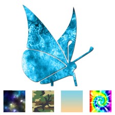 Moth Silhouette - Vinyl Decal Sticker - Multiple Patterns  Sizes - ebn807