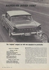 1960 Rambler Six Super American Motors Road Test Magazine Article Ad 196 AMC 60