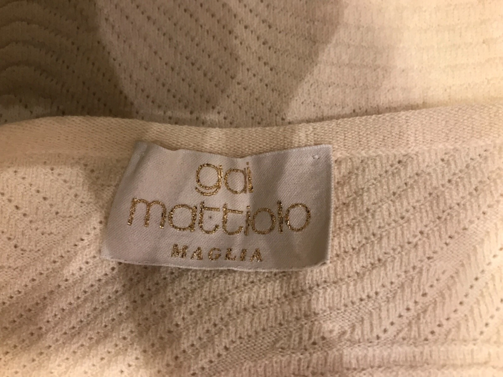 OFF WHITE Abito donna in maglia Gai Mattiolo bianco sporco taglia S