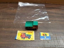 Vintage Mint Lesney Matchbox Toy Car Box #2 Muir Hill Dump Truck Laing red