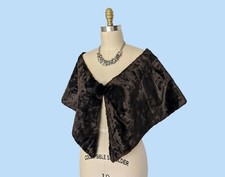 Vintage 1950s Brown Fur Stole, 50s Evening Caplet Shrug Wrap
