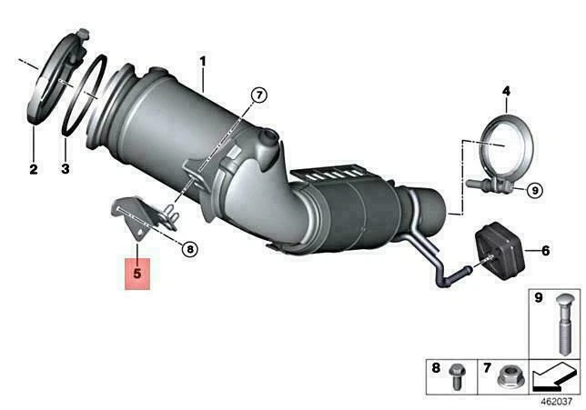 OEM MINI BMW COOPER JCW HOLDER CATALYTIC CONVERTER NEAR ENGINE 