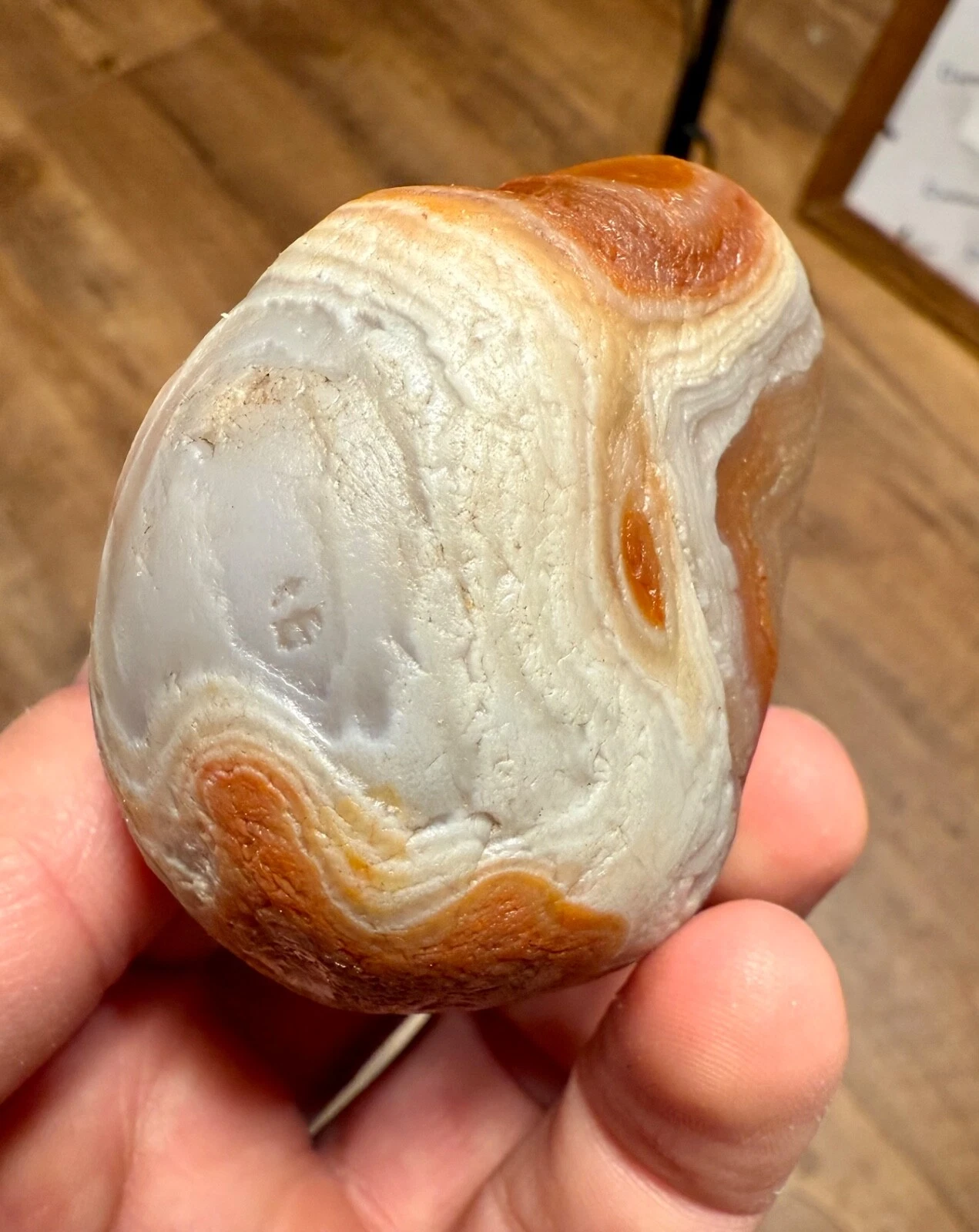 6.8oz LAKE SUPERIOR AGATE COLORFUL WATERWAHSED PEELER