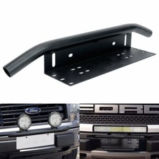 Bull Bar Front Bumper License Plate Mount Bracket Led Work Light Holder Offroad