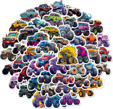 50 PCS Monster Truck Stickers for Kids Teens Adults, Waterproof Vinyl