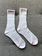 Supreme X Hanes Crew Socks - White, Pack of 4 NEW