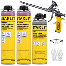 Stanley FA190P Subfloor Foam Adhesive Pro 24oz 2Pk - Gun Incl. 8" Nozzle