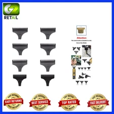 Precision Hair Clipping: 8 Limit Combs with Protection Covers for Safe Grooming