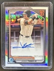 2024 Bowman Draft James Tibbs III Chrome Auto Refractor 1st #/499 Giants