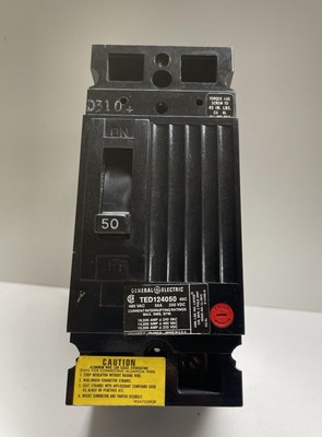 GE TED124050 50A 2 POLE MOLDED CASE CIRCUIT BREAKER NEW IN THE BOX
