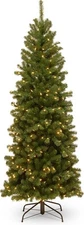 National Tree Company 6 Ft Pre-Lit North Valley Spruce Slim Artificial Christmas
