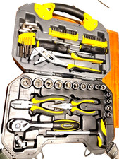Starline Socket Set Tool Kit With Case Ratchet Sockets Pliers Bits Complete